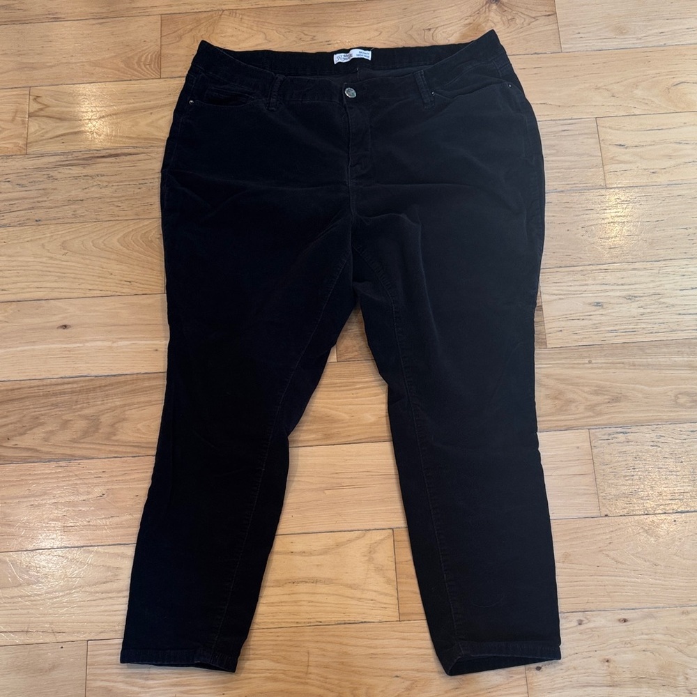 Royalty For Me Black Skinny High Rise Corduroy Pants